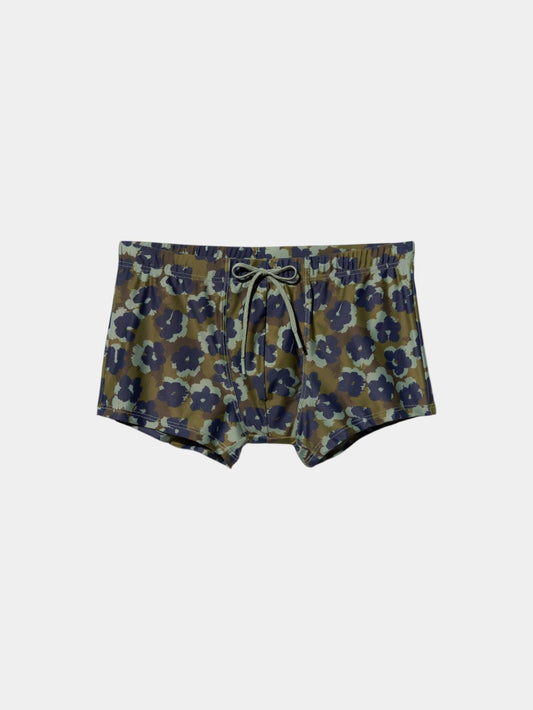 M SWIM BRIEF BOX CUT - BOTANICAL MOSS