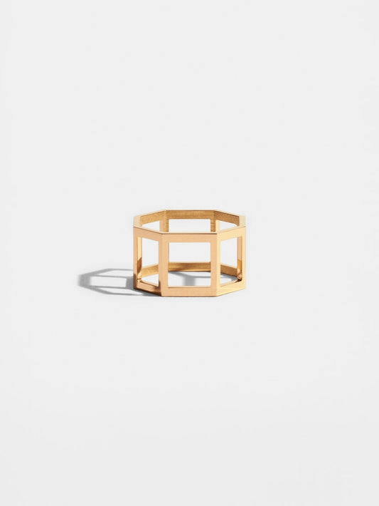 Bague octogonale 11_18K-Jaune
