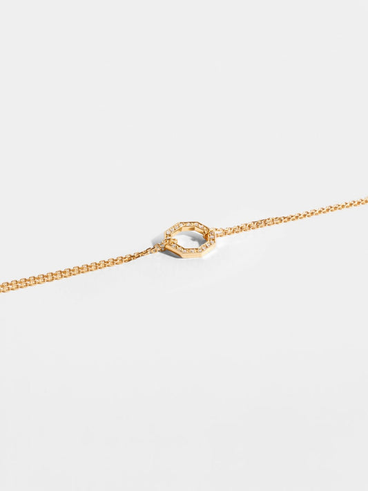 BRACELET OCTOGONE - CHAÎNE_18K-JAUNE_AVEC DIAMANT