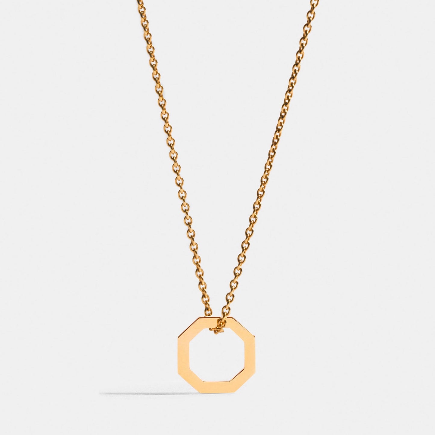 Pendentif octogonal en or jaune 18 carats