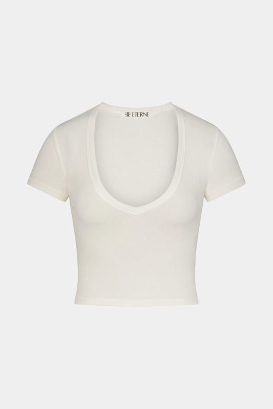 V NECK BABY TEE