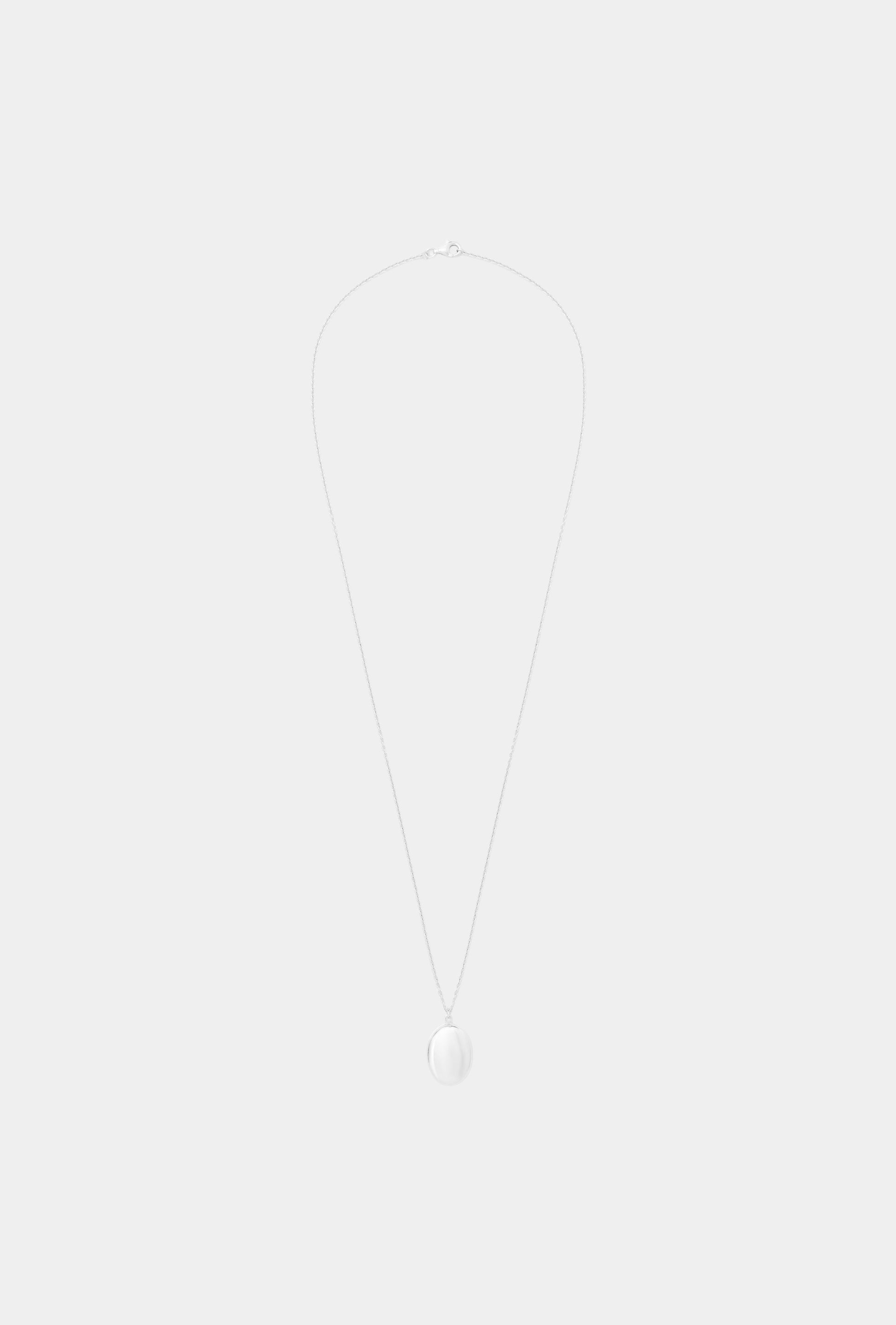 Collier médaillon CLOSETOSKIN classique en argent sterling avec une chaîne fine de 53 cm pour vos souvenirs.
